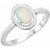 Women's 14k white gold opal engagement ring
