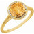 Women's 14K Yellow Gold Citrine Engagement Ring