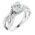 diamond wedding ring with twisted metal