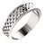 Men's 14k White Gold Wedding Band with Scale Pattern