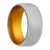 Men's cobalt wedding ring with gold inlay