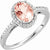 Women's 14K white gold morganite engagement ring