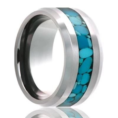 Men's Wedding Ring Cobalt with Inlay