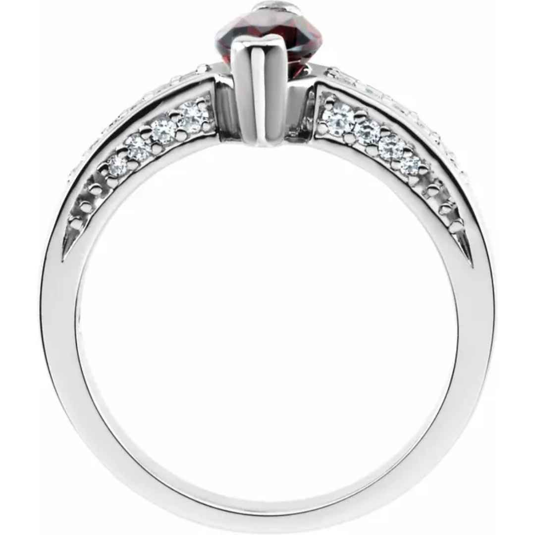 Women's Garnet Engagement Ring