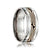 Men's Cobalt Wedding Ring with Mokume Inlay