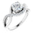 Women's 14k white gold diamond engagement ring
