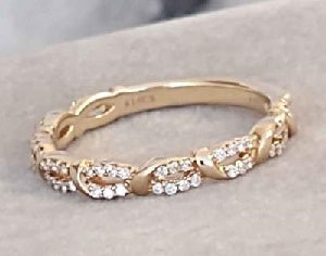 White Gold Wedding Ring | Anniversary Band | Diamonds