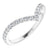 Women's 14K white gold v-shape diamond wedding ring